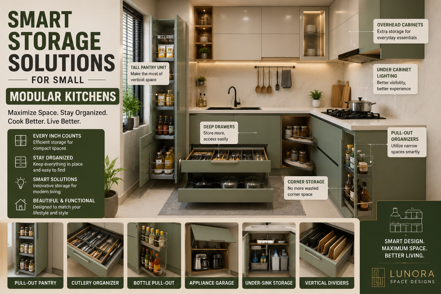 Smart Storage Solutions for Small Modular Kitchens