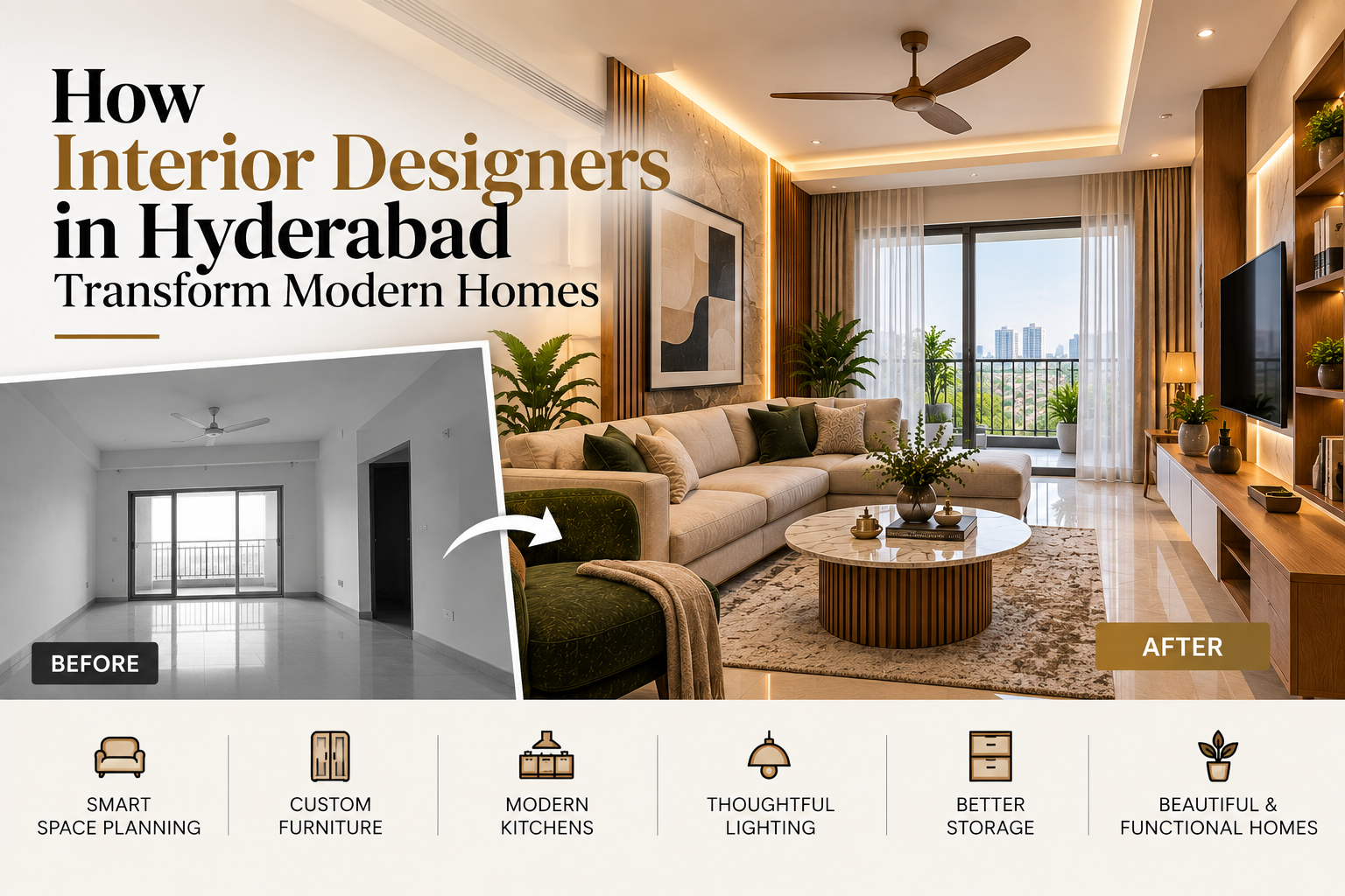 How Interior Designers in Hyderabad Transform Modern Homes