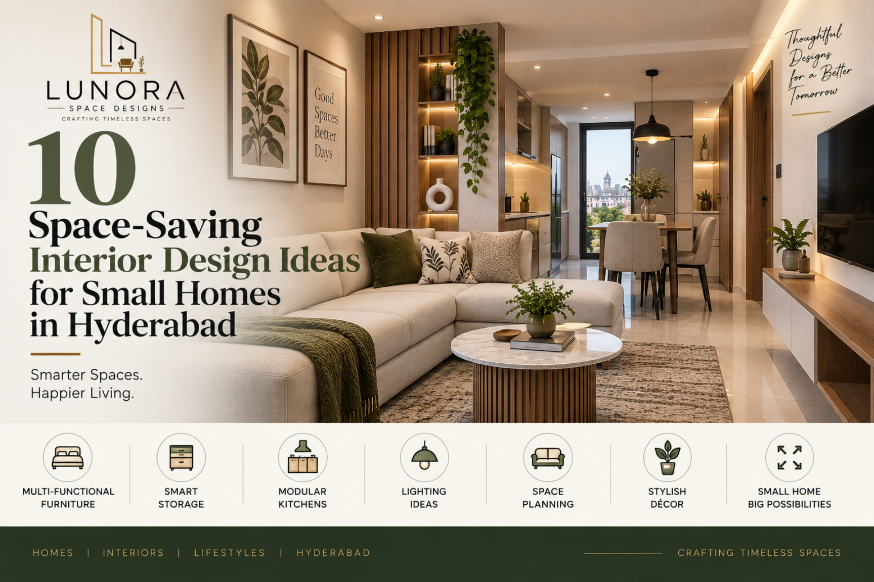 10 Space-Saving Interior Design Ideas for Small Homes in Hyderabad